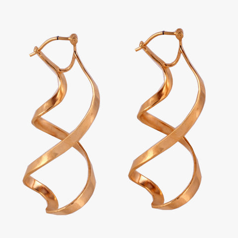 Statement swirl earrings in large size perfect to elevate your style to next level available in 22k gold finish  